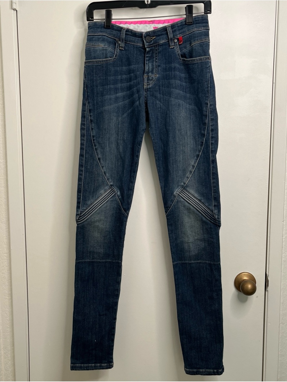 Dainese Jessville Skinny Womens Riding Motorcycle Jeans Sz 27 MADE IN ITALY